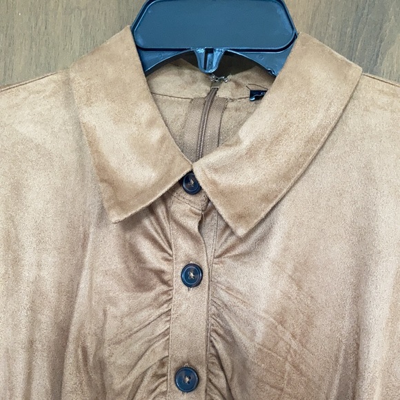 Sami & Jo camel colored collared dress size L - Picture 6 of 17